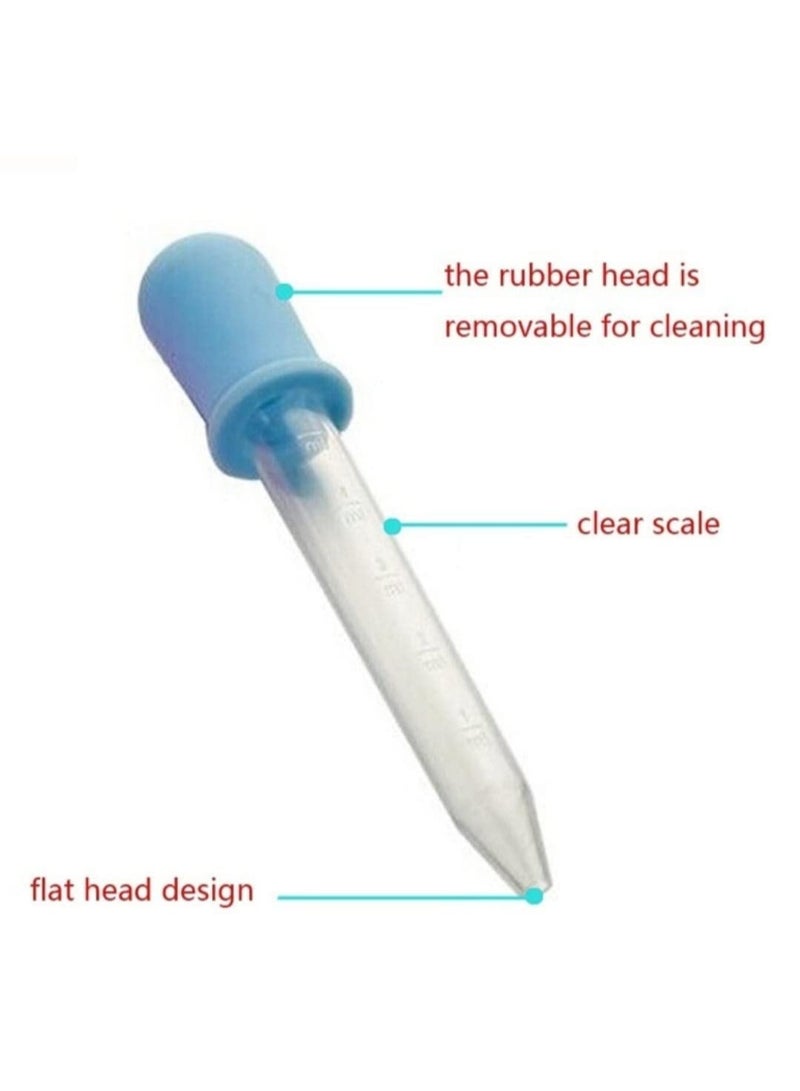 Daytoyz Liquid Droppers for Kids | Silicone and Plastic 5ml Clear Medicine Eye Dropper | with Bulb Tip for Kids Candy Molds | Transfer Dispenser Puppets | Baby Grooming Tools - Image 4